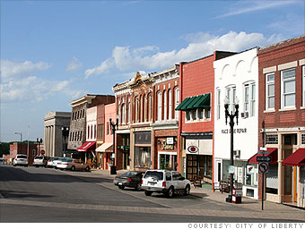 A street in Liberty, Missouri.